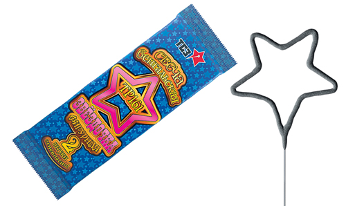  Бенгальские свечи фигурные 2 шт "Звездочка"  в Бузулуке